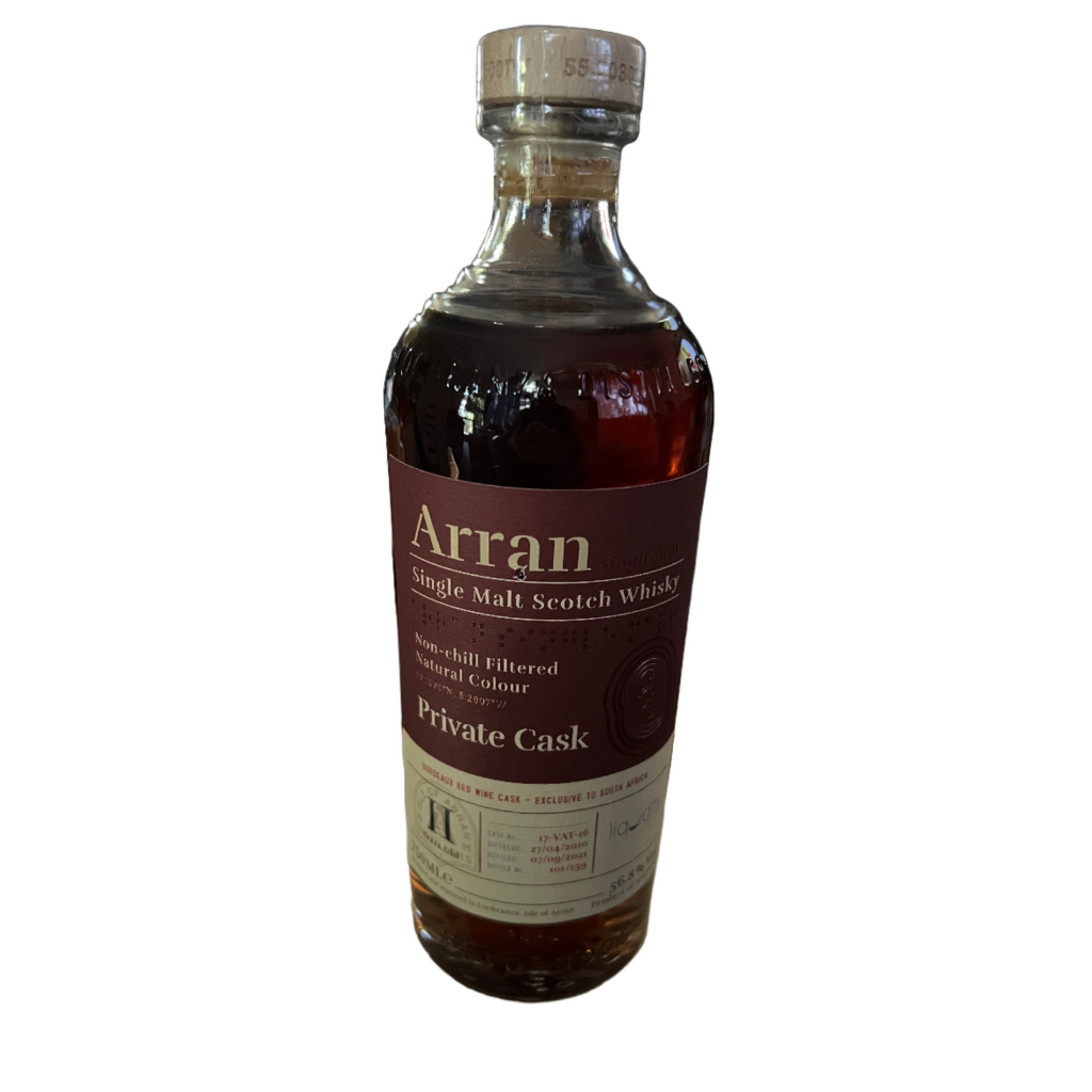 Arran 11 Year Old Private Cask Bordeaux Red Wine Cask